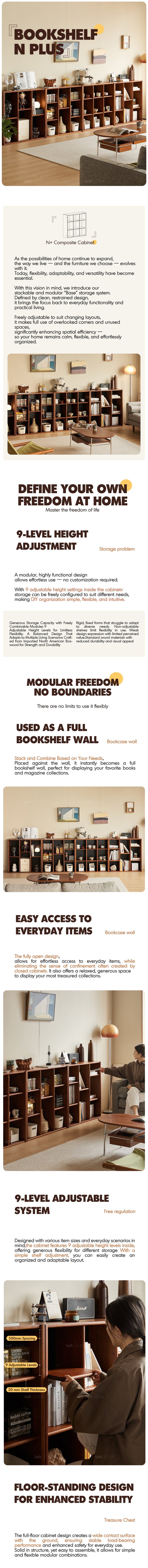Vintage Boxwood Modular Bookshelf N PLUS More Details and Instruction