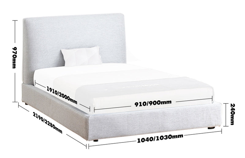 Minimalist Fabric Bed LINES Size Chart_2