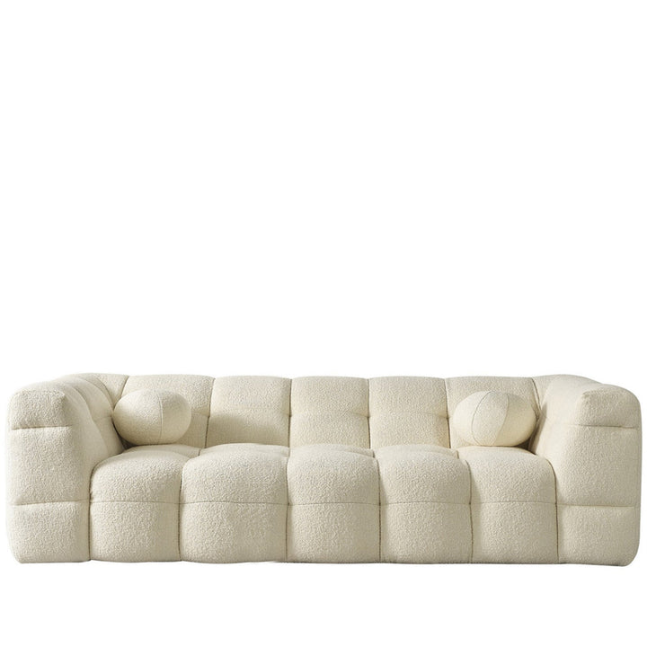 Cream Boucle Fabric 2 Seater Sofa BOBA