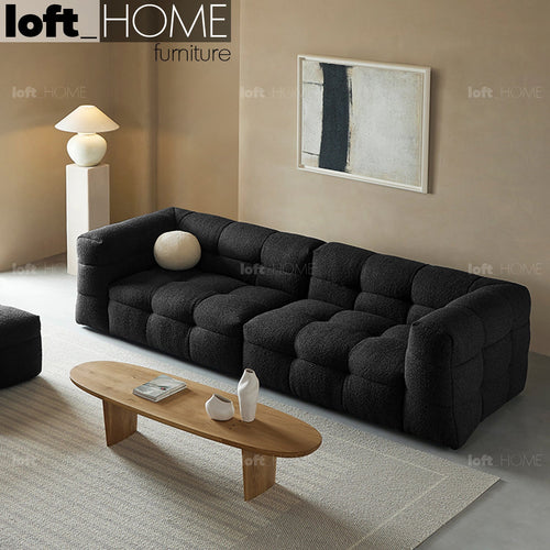 Cream Boucle Fabric 3 Seater Sofa BOBA Good to Know Preview-1
