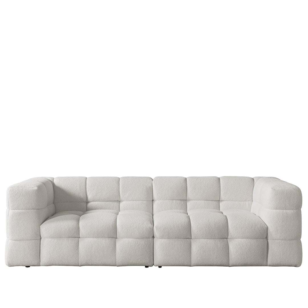 Cream Boucle Fabric 3 Seater Sofa BOBA