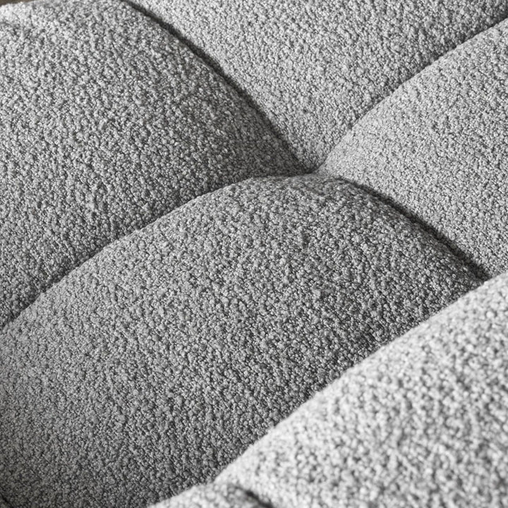 Cream Boucle Fabric 4 Seater Sofa BOBA