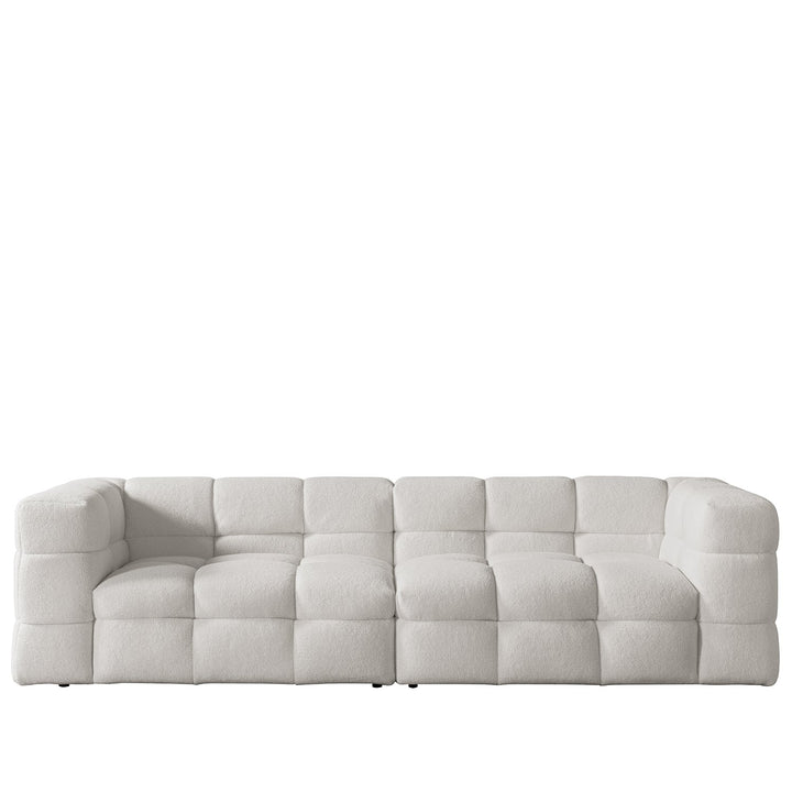 Cream Boucle Fabric 4 Seater Sofa BOBA