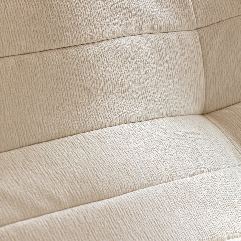 Cream Chenille Velvet Fabric 2 Seater Sofa CURLY Color Swatches