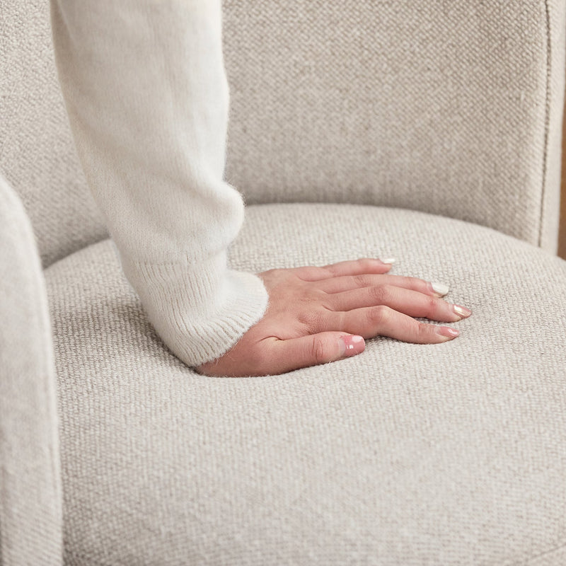 Minimalist Cotton Fabric Dressing Chair NOEL Color Swatches