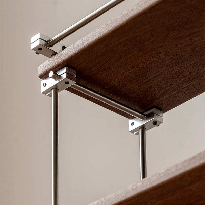 Bauhaus Sapele Wood Stainless Steel Shelf PACKER Color Swatches