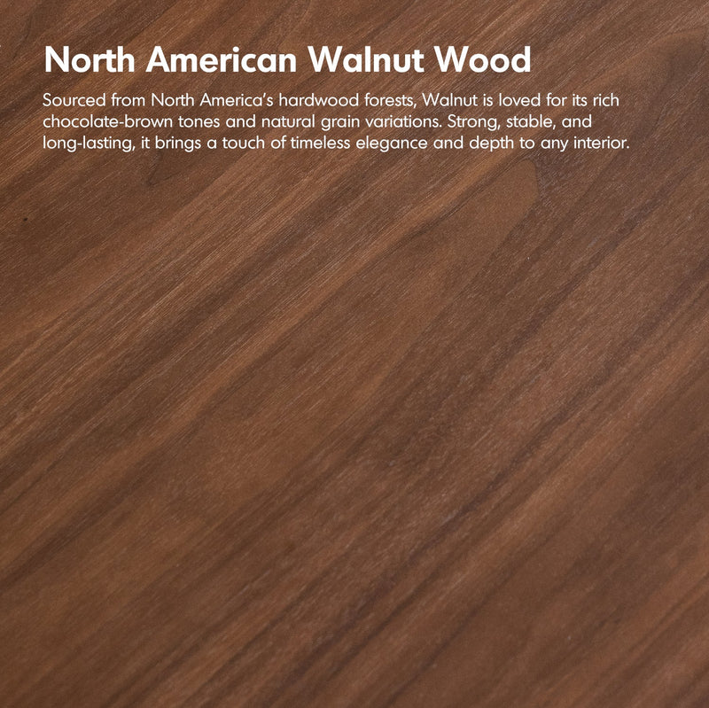 Japandi Walnut Wood Stool CONTI Color Swatches