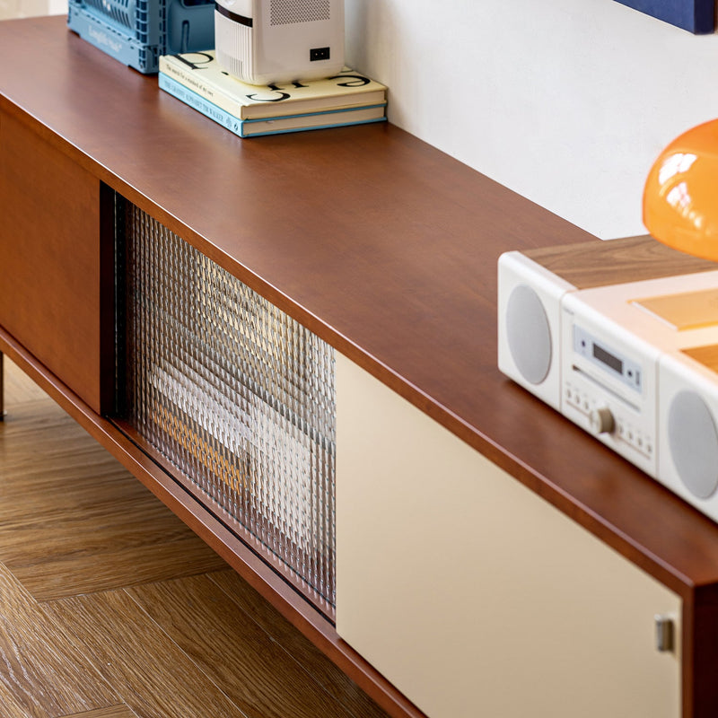 Bauhaus Boxwood TV Console PINECONE Color Swatches