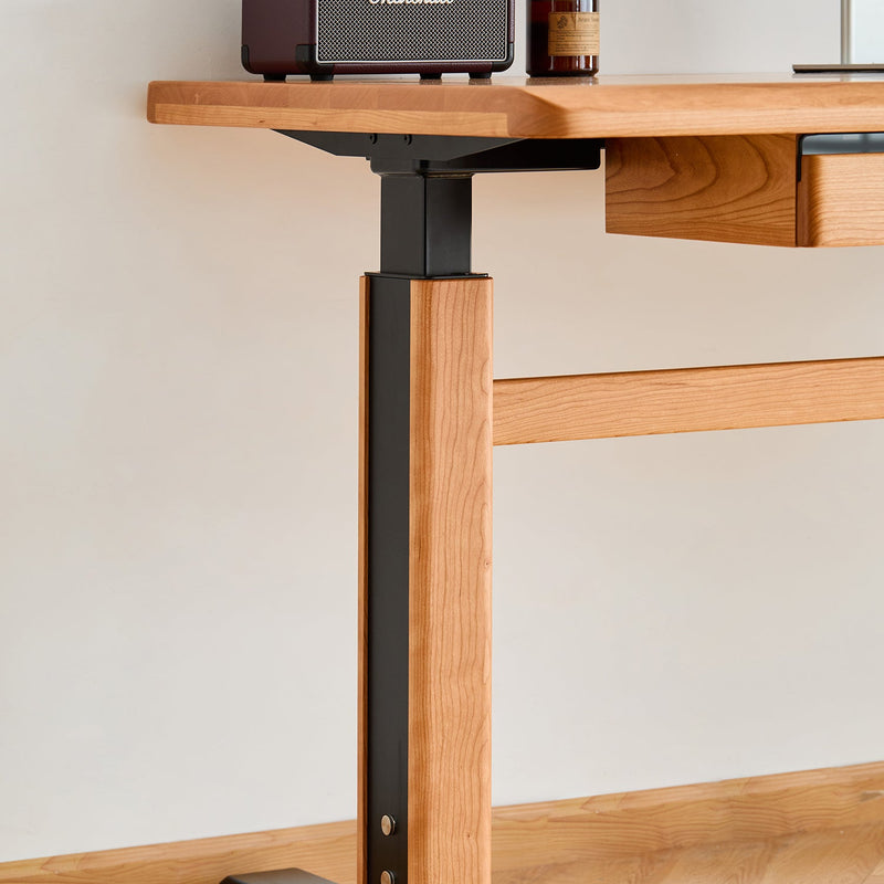 Scandinavian Cherry Wood Electric Height Adjustable Study Table CLOUD LIFTING Color Swatches