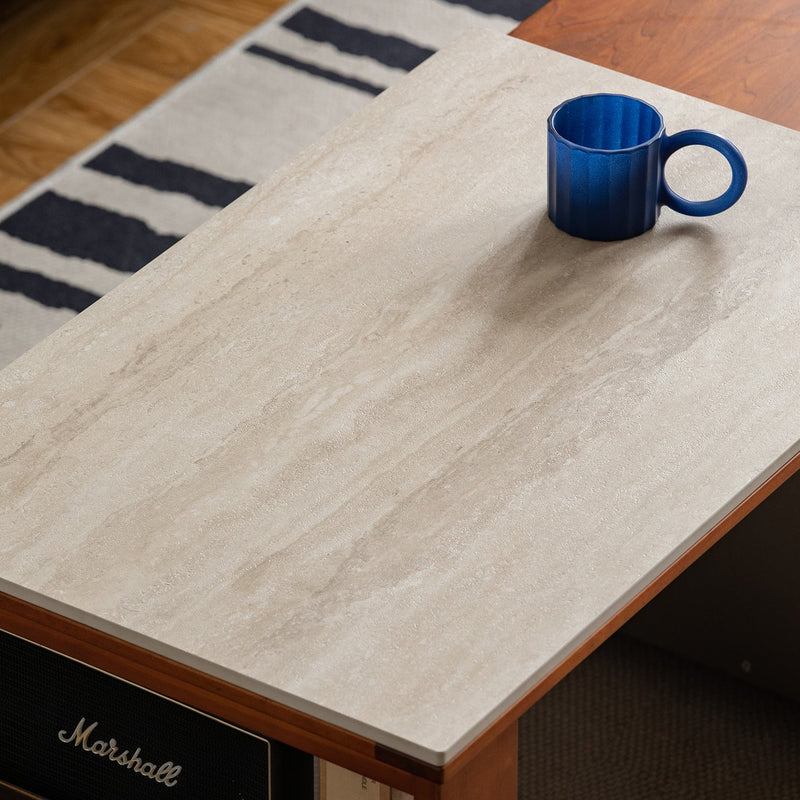 Bauhaus Boxwood Sintered Stone Lift-Up Coffee Table SILVER WING Color Swatches