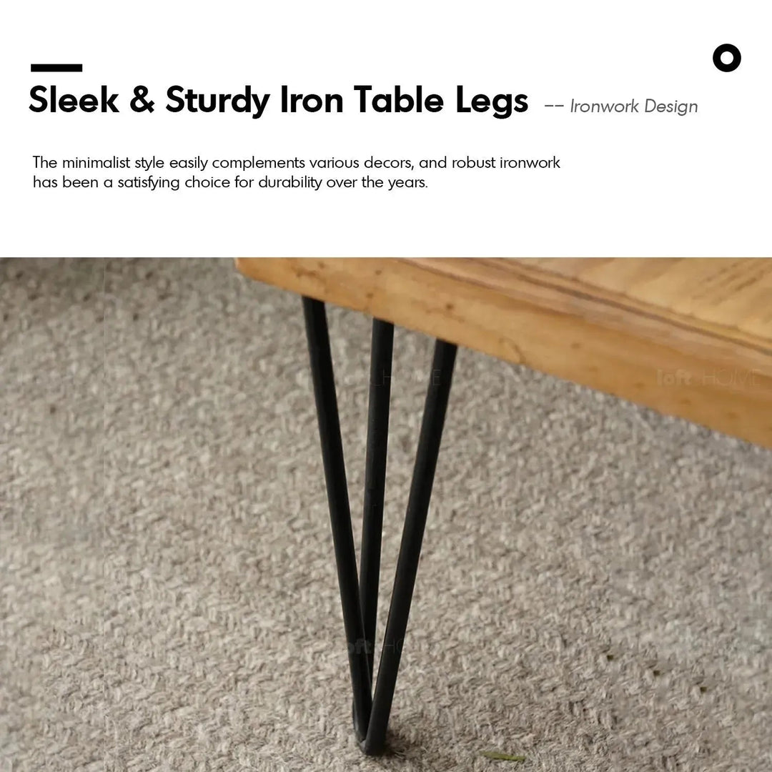 Rustic elm wood rectangle coffee table ascend elm with context.