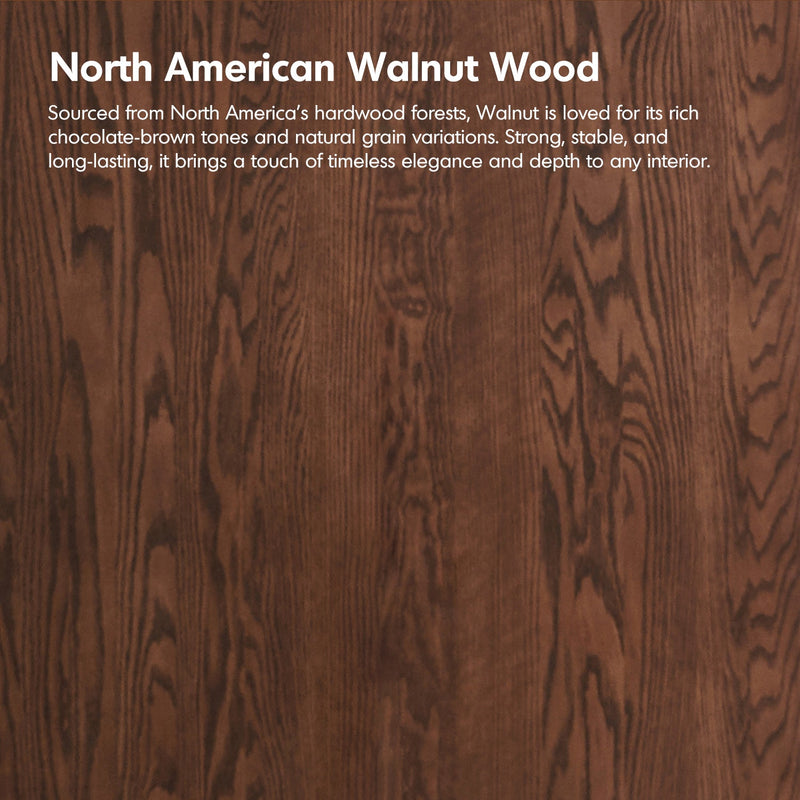Japandi Walnut Wood Dining Chair CHRONO Color Swatches