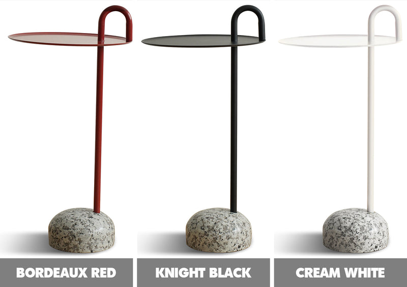 Bauhaus Steel Marble Side Table LOOP Color Swatches