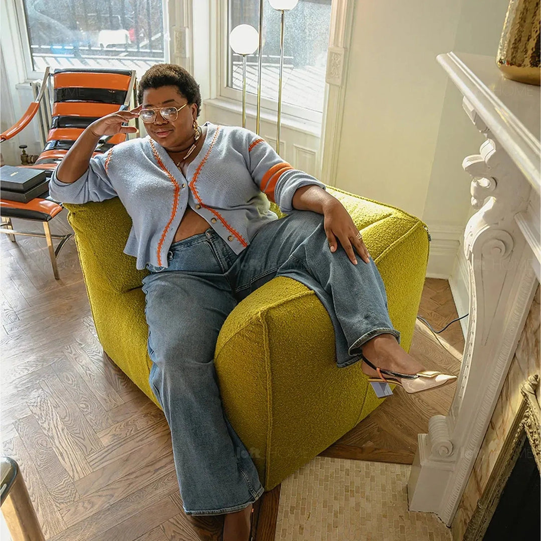 Contemporary Fabric 1 Seater Sofa BRONTE