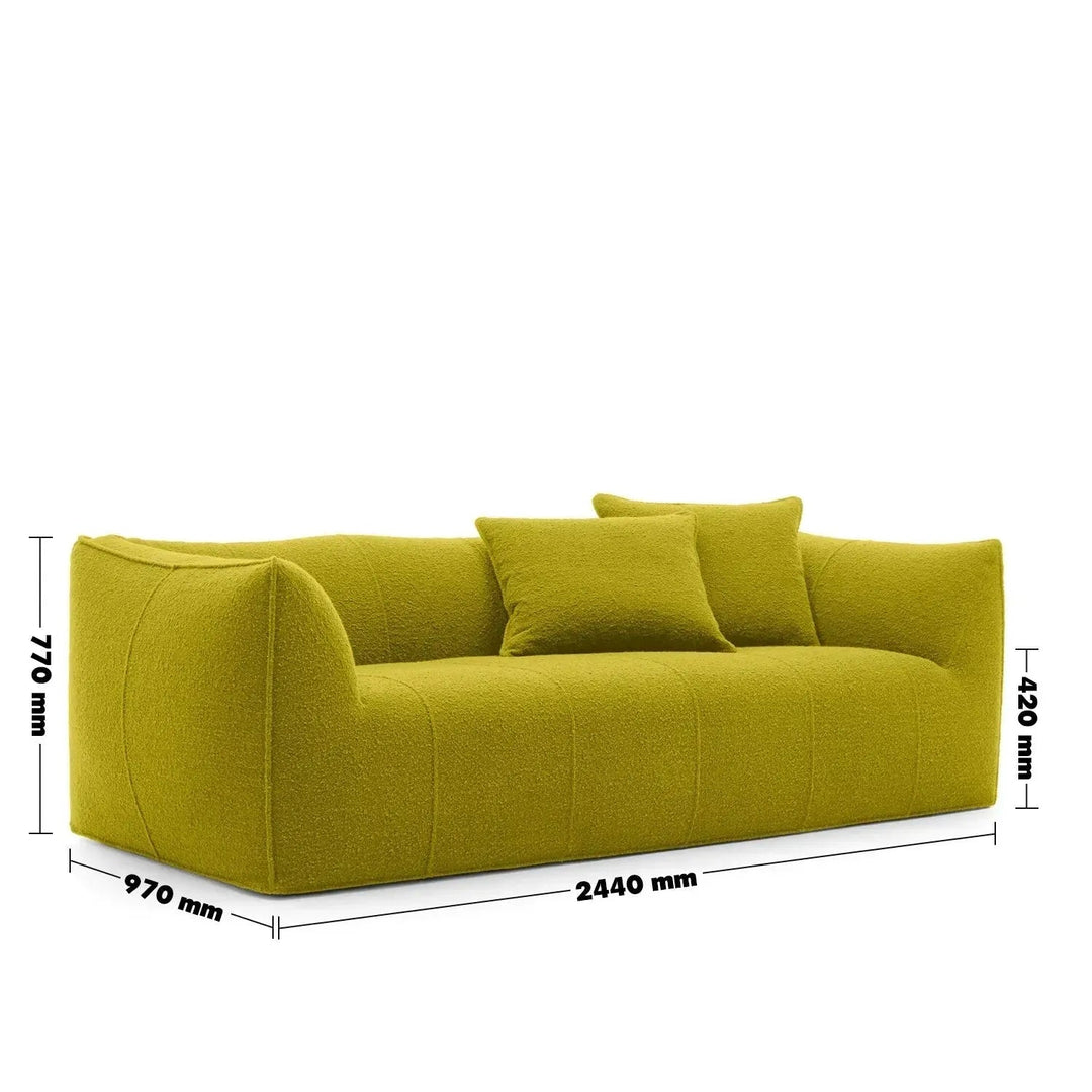 Contemporary Fabric 3 Seater Sofa BRONTE