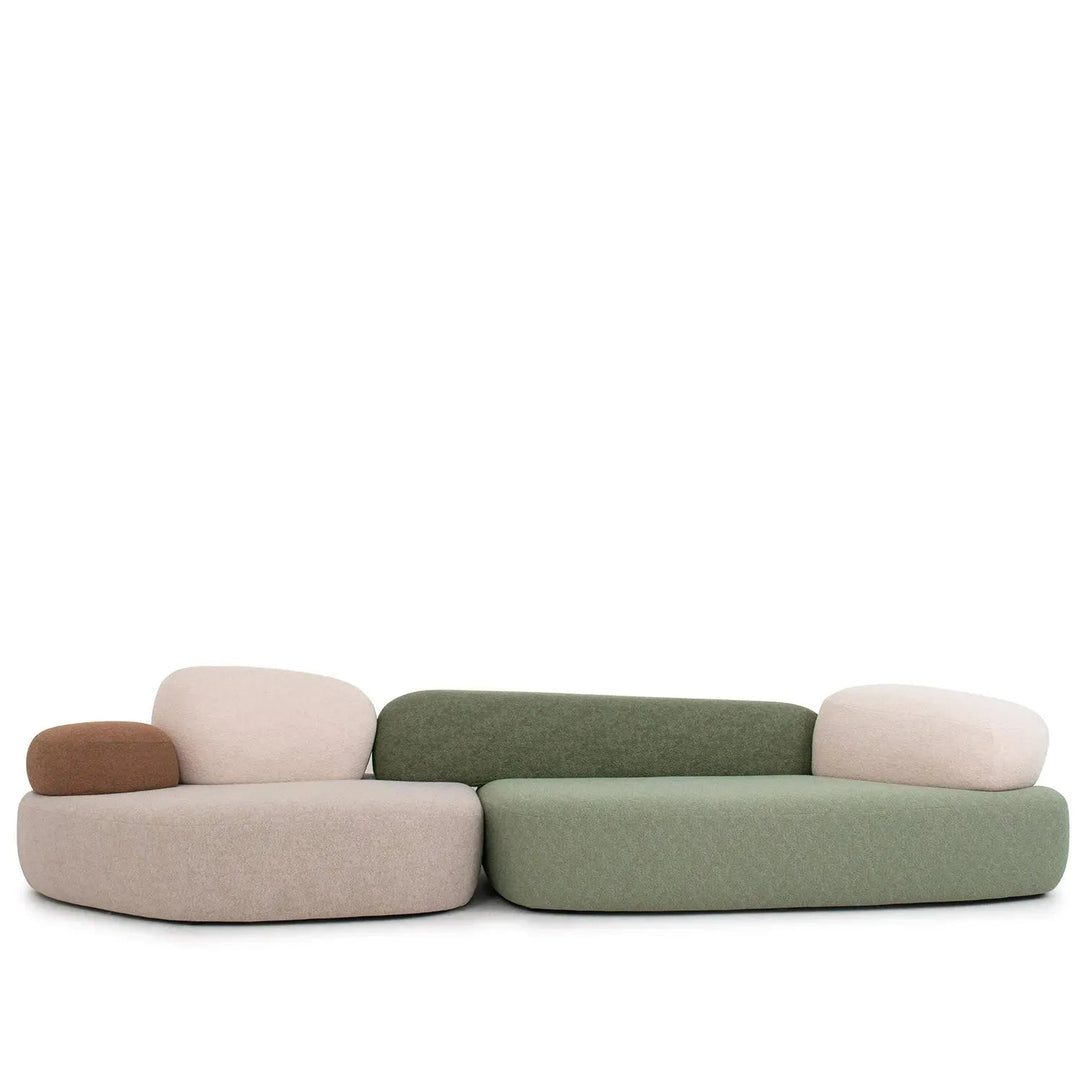 Contemporary Fabric 7 Seater Sofa PEBBLE