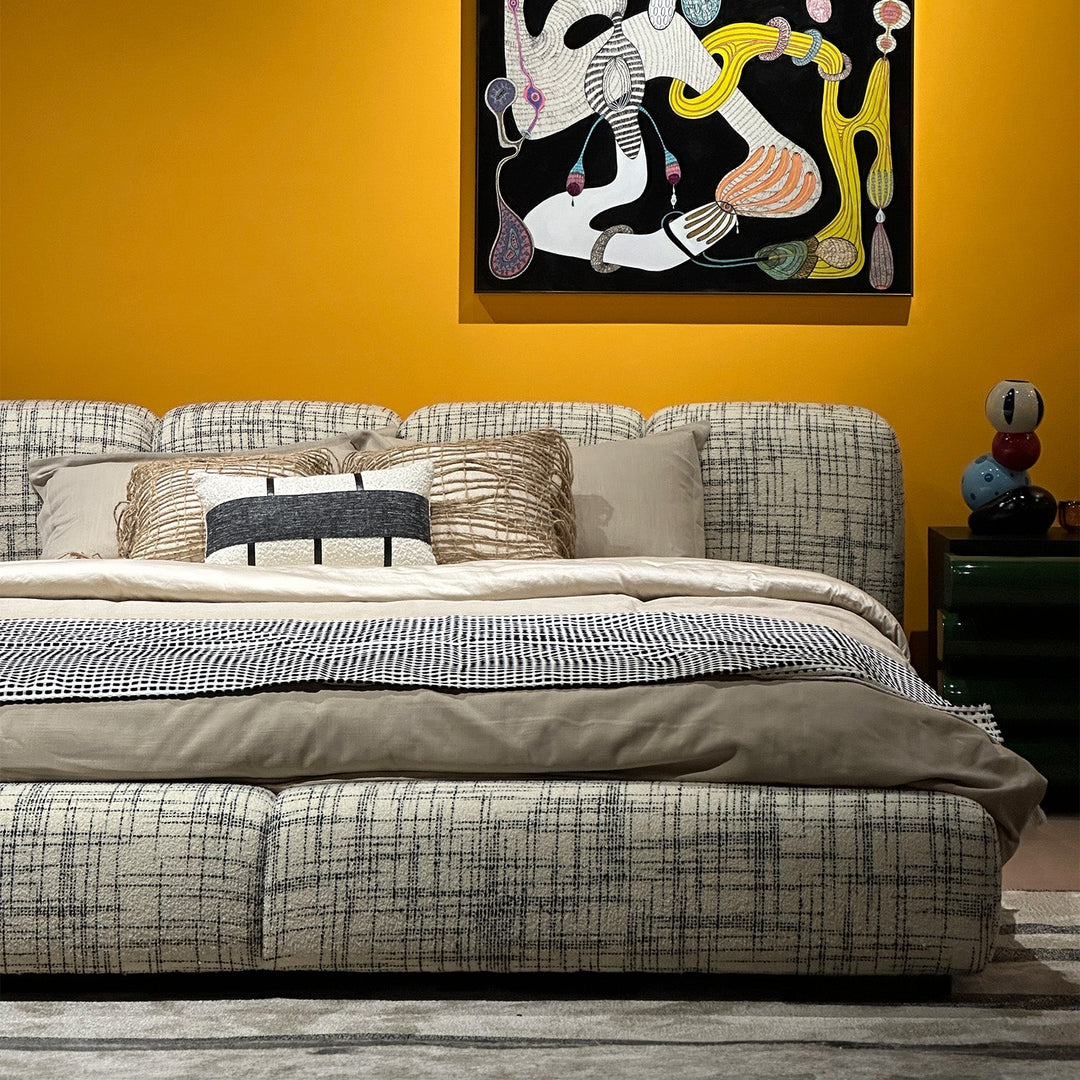 Bauhaus mixed weave fabric bed jannik situational feels.