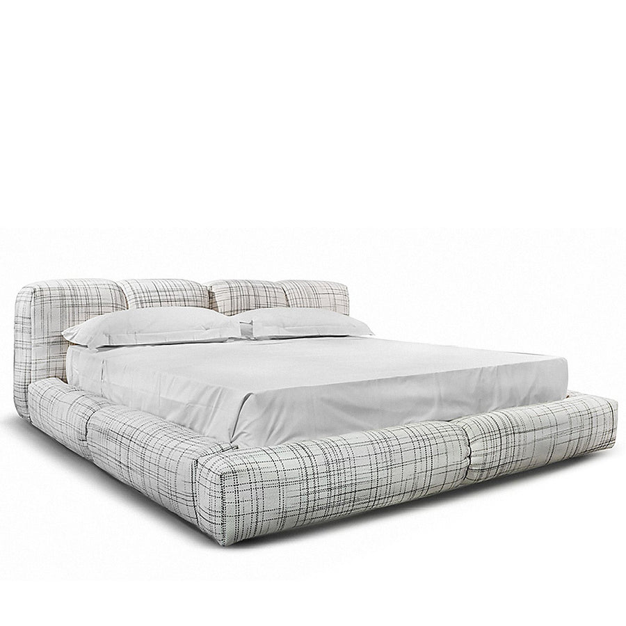 Cream Mixed Weave Fabric Bed JANNIK