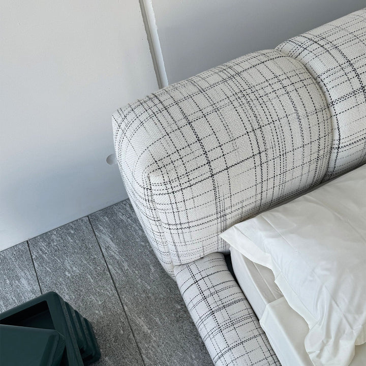 Contemporary Mixed Weave Fabric Bed JANNIK