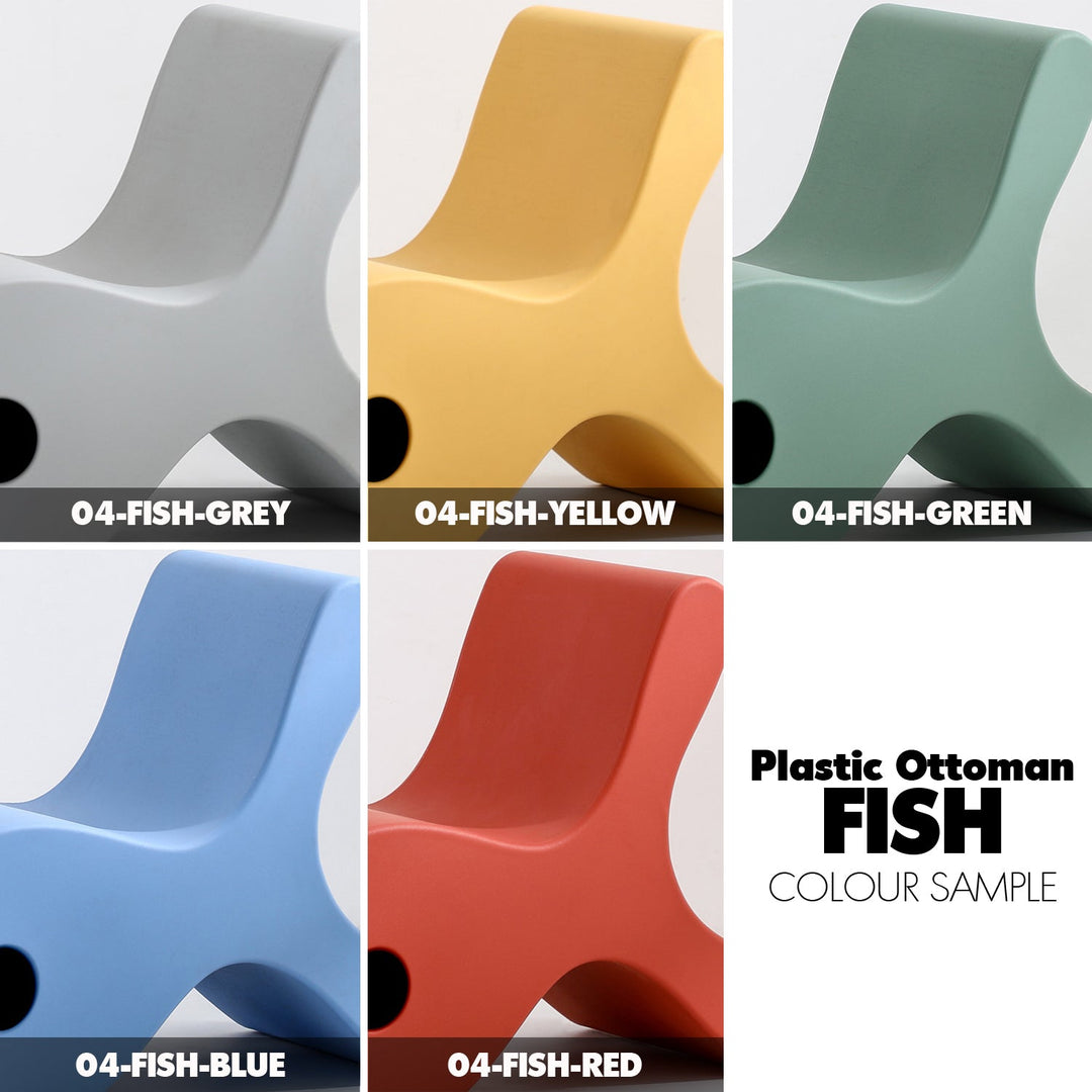 Contemporary Plastic Ottoman FISH