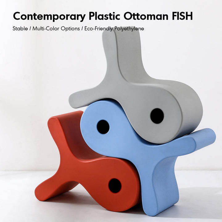 Contemporary Plastic Ottoman FISH