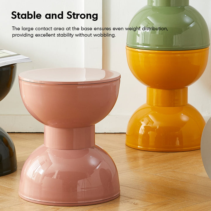 Contemporary Plastic Side Table ROLLER