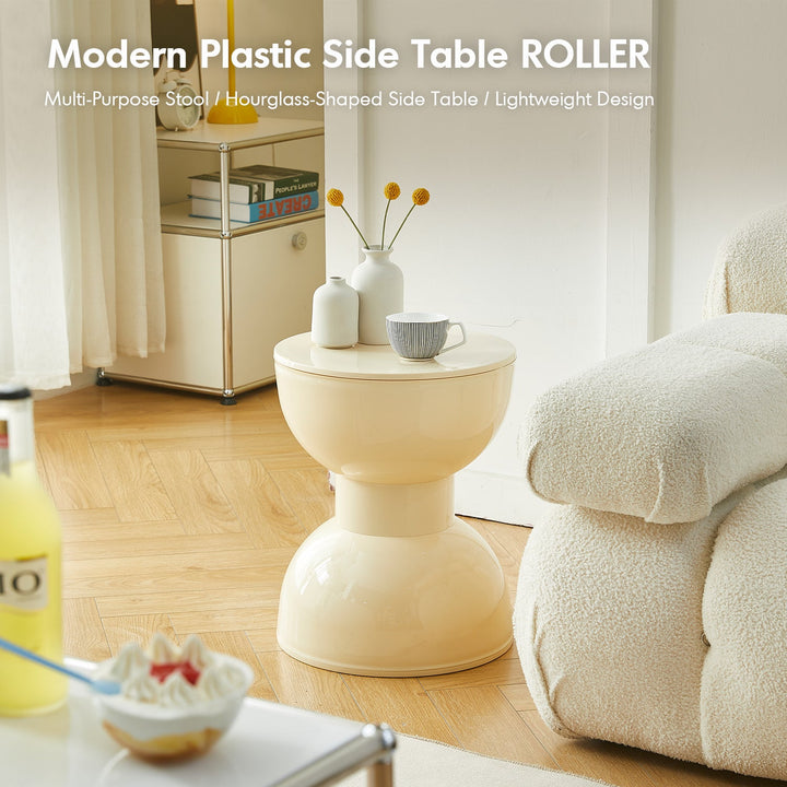 Contemporary Plastic Side Table ROLLER