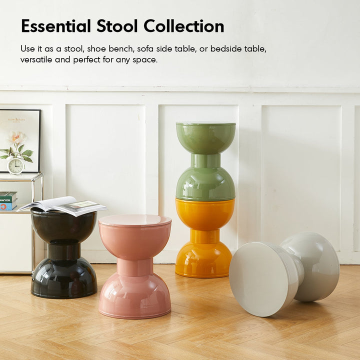 Contemporary Plastic Side Table ROLLER