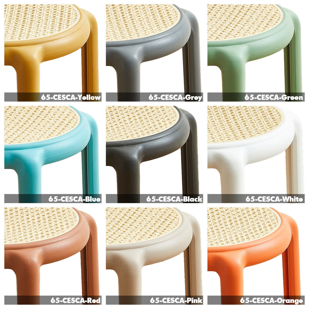 Scandinavian Plastic Stackable Dining Stool CESCA