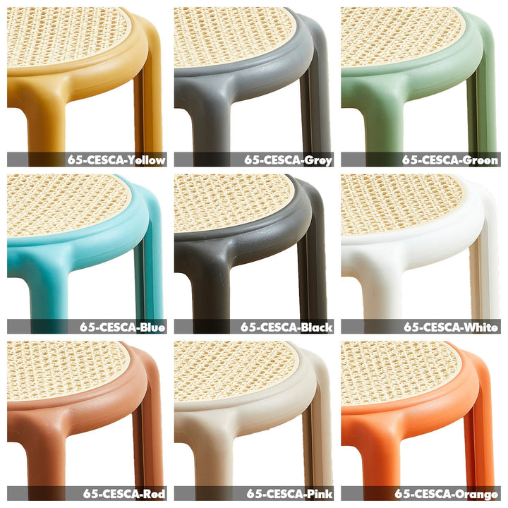 Scandinavian Plastic Stackable Dining Stool CESCA