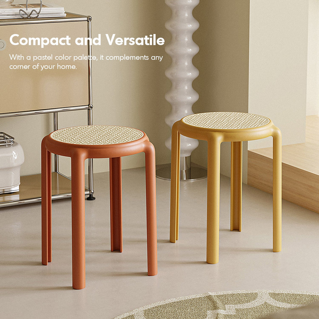 Scandinavian Plastic Stackable Dining Stool CESCA