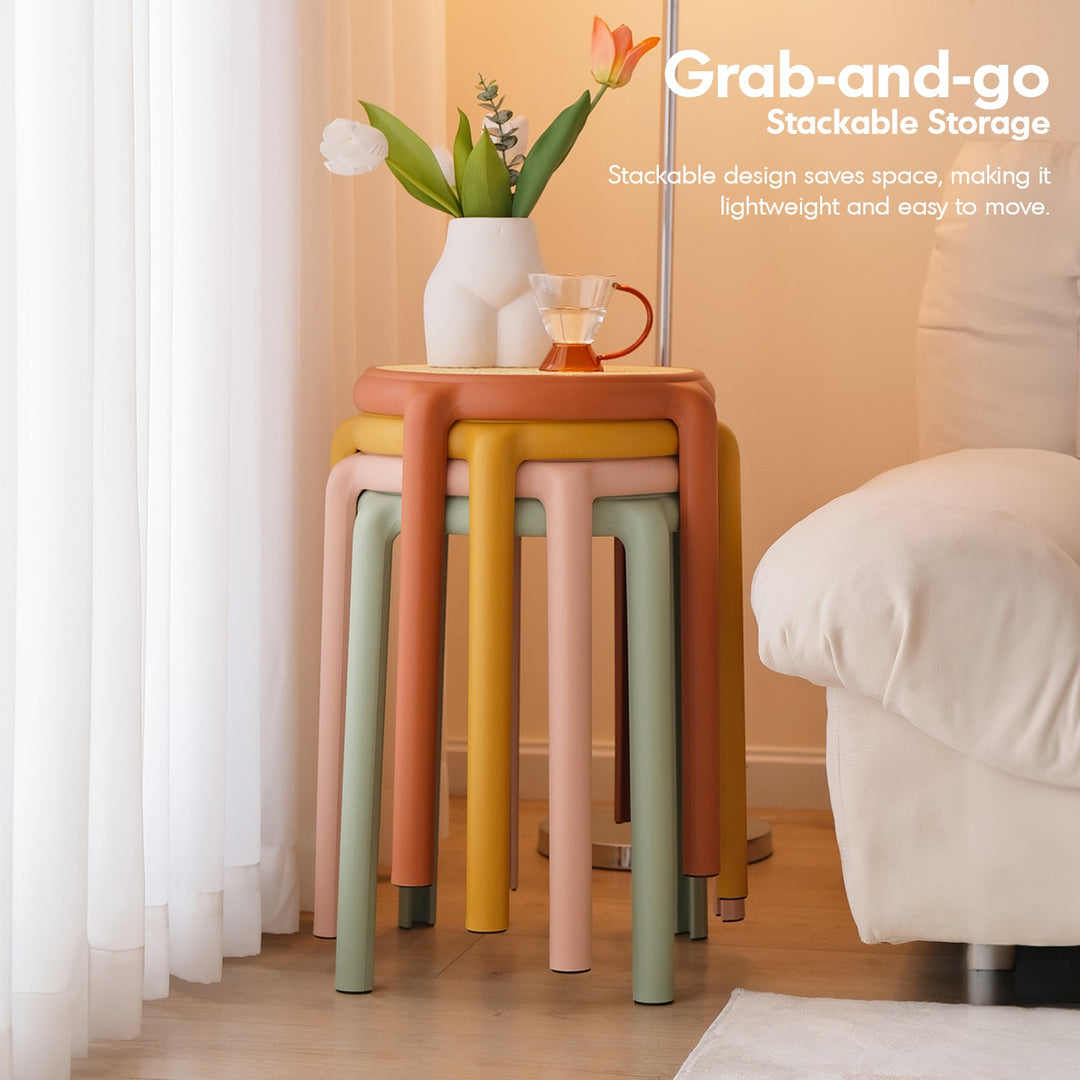 Scandinavian Plastic Stackable Dining Stool CESCA