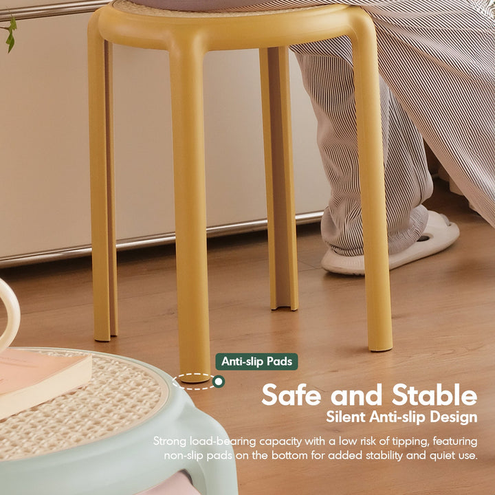 Scandinavian Plastic Stackable Dining Stool CESCA