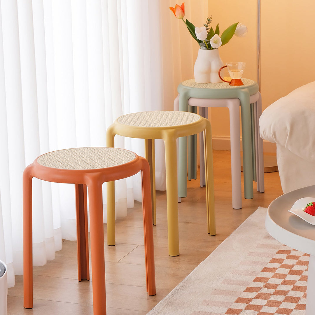 Scandinavian Plastic Stackable Dining Stool CESCA