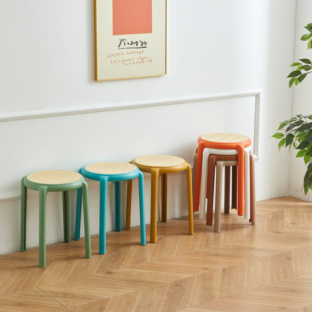 Scandinavian Plastic Stackable Dining Stool CESCA