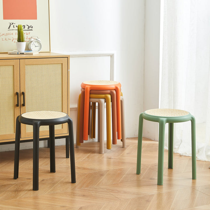 Scandinavian Plastic Stackable Dining Stool CESCA