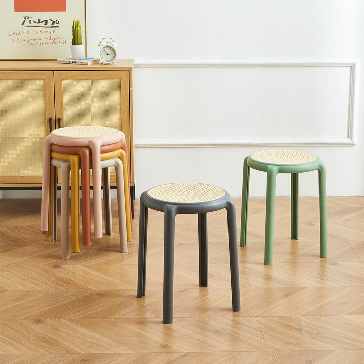 Scandinavian Plastic Stackable Dining Stool CESCA