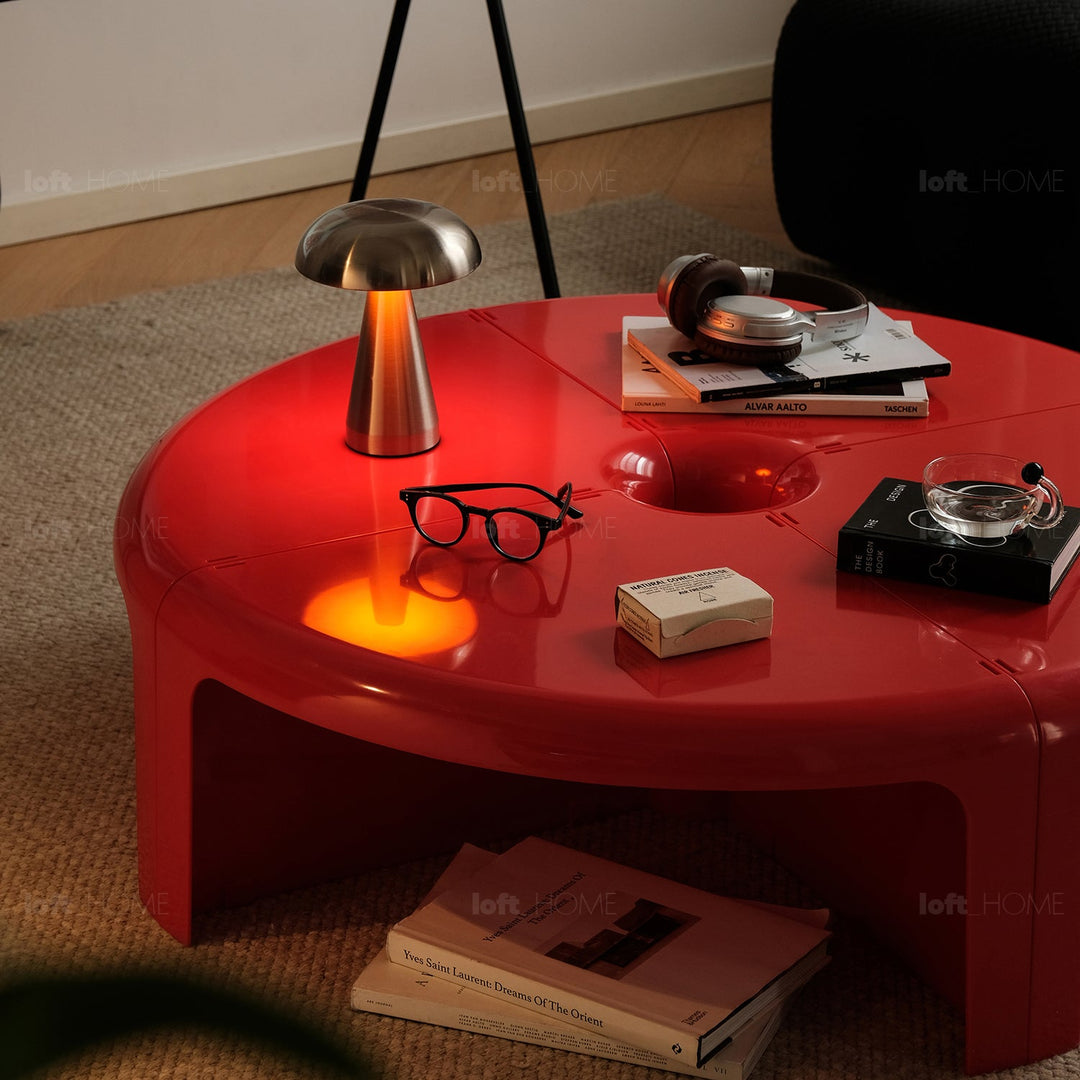 Bauhausabs transformable coffee table bobo in white background.