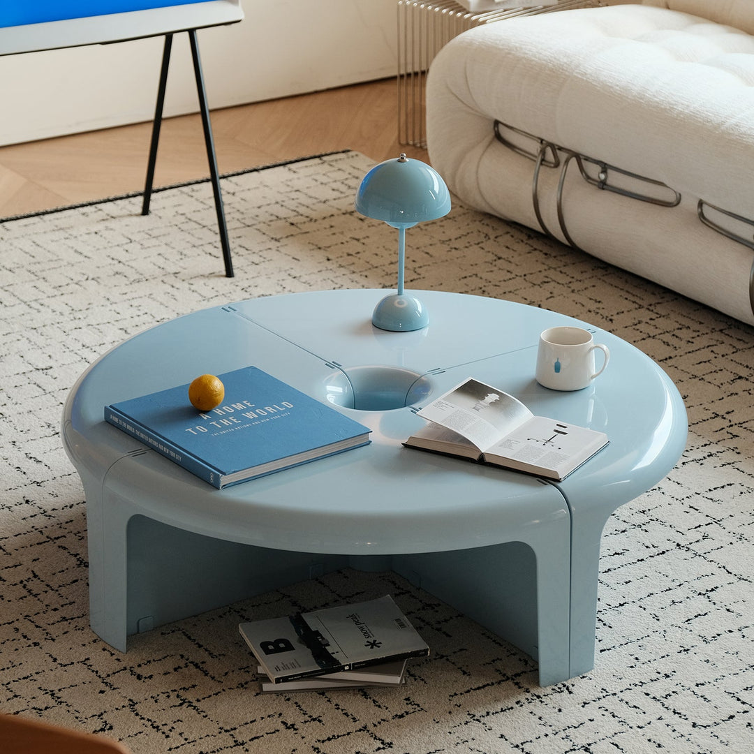 Bauhausabs transformable coffee table bobo in white background.