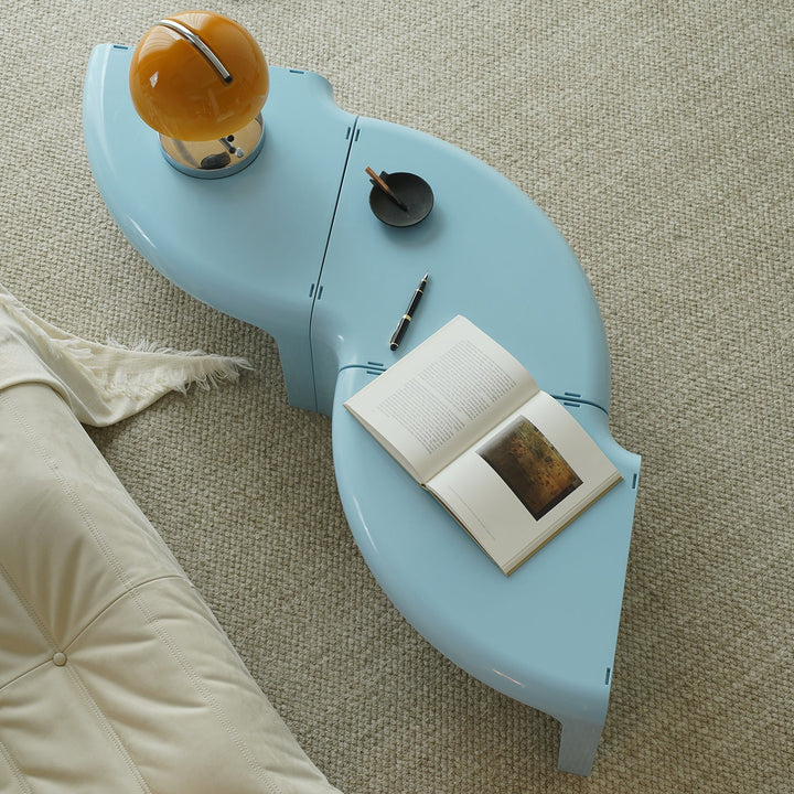 Bauhausabs transformable coffee table bobo in white background.