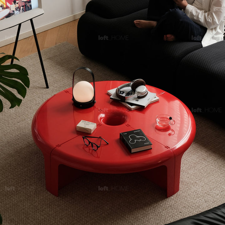 Bauhausabs transformable coffee table bobo in white background.