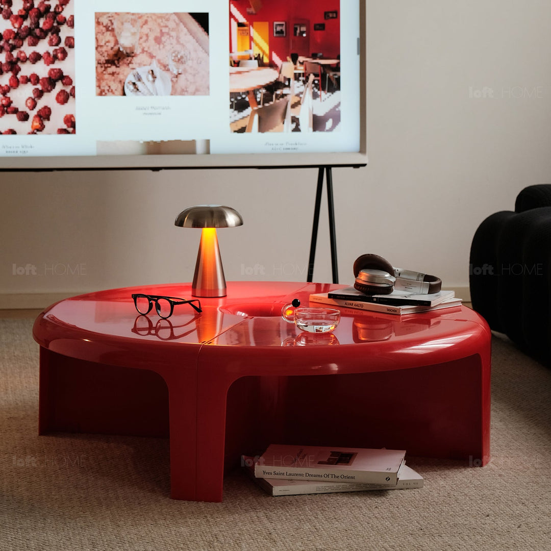 Bauhausabs transformable coffee table bobo in white background.