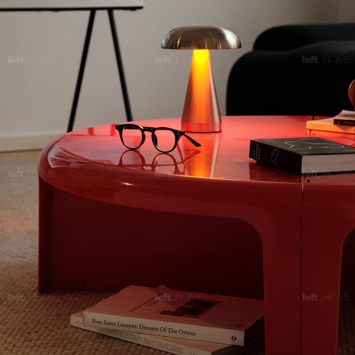 Bauhausabs transformable coffee table bobo in white background.