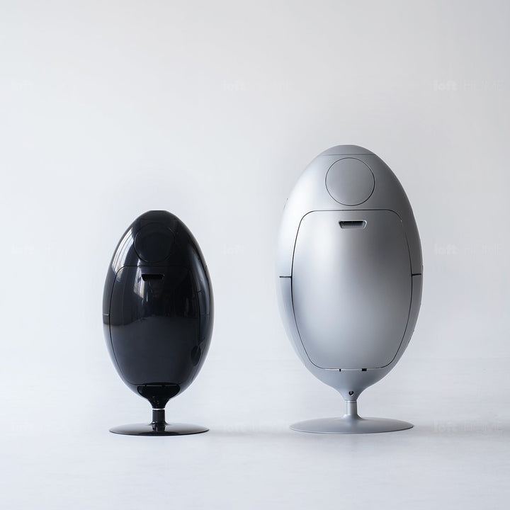 Contemporary abs waste bin egg material variants.