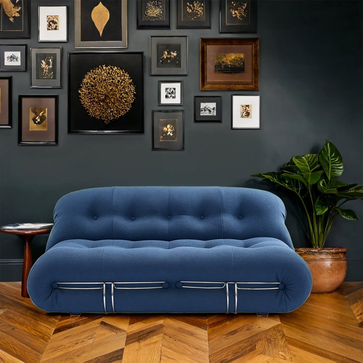 Contemporary Boucle Fabric 2 Seater Sofa SORIANA