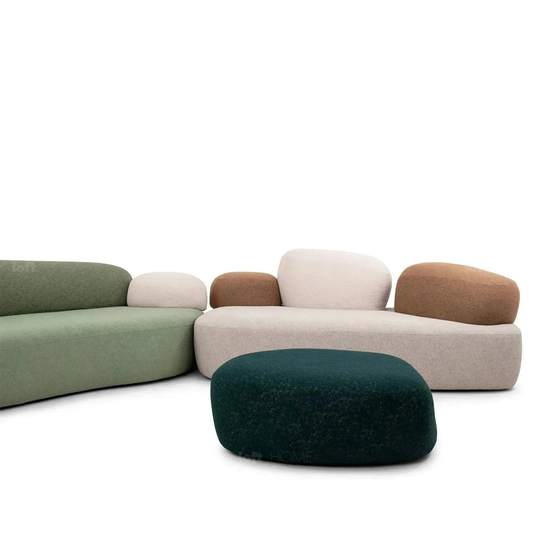 Contemporary Fabric 4 Seater Sofa PEBBLE