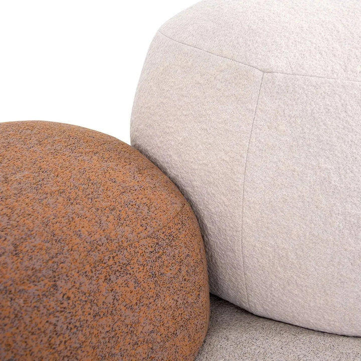 Contemporary Fabric 4 Seater Sofa PEBBLE