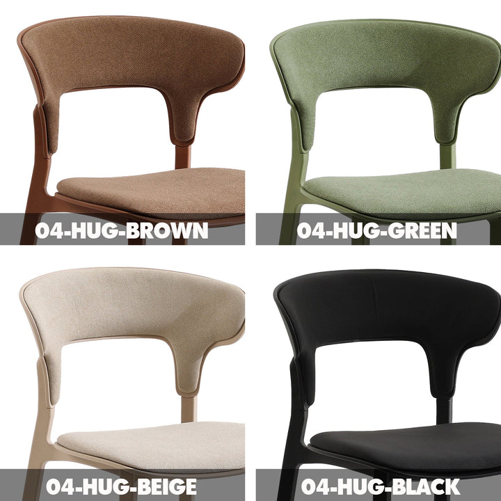 Contemporary Fabric Plastic Dining Chair HUG