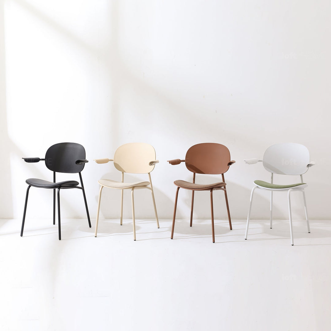 Contemporary Fabric Plastic Dining Chair LOOP