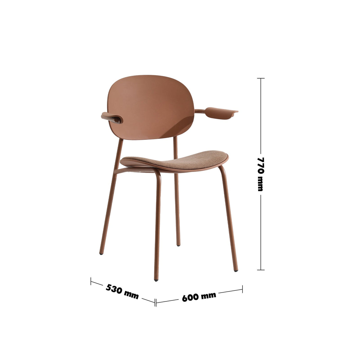 Contemporary Fabric Plastic Dining Chair LOOP